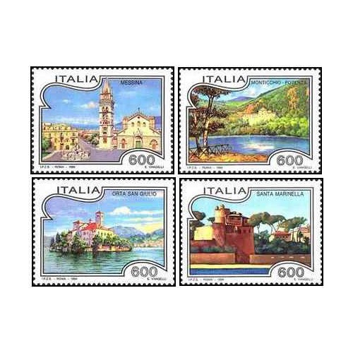 4 عدد  تمبر تبلیغات توریستی  - ایتالیا 1994