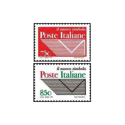 2 عدد  تمبر اداره پست ایتالیا - ایتالیا 1995