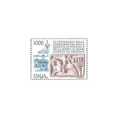 1 عدد  تمبر ۹۰۰مین سالگرد مرگ سنت آلبرت پرزات - ایتالیا 1995