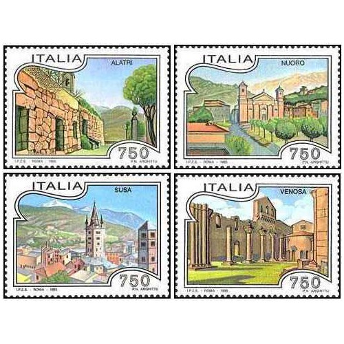 4 عدد  تمبر توریسم  - ایتالیا 1995