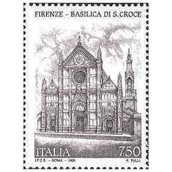 1 عدد  تمبر کلیسای سانتا کروچه  - ایتالیا 1995