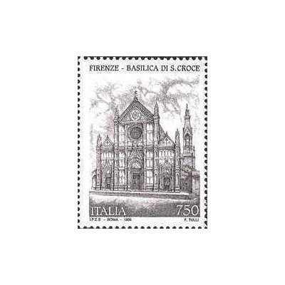 1 عدد  تمبر کلیسای سانتا کروچه  - ایتالیا 1995