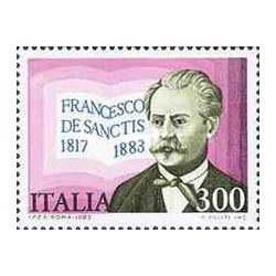 1 عدد  تمبر صدمین سالگرد درگذشت فرانچسکو دو سانکتی - ایتالیا 1983