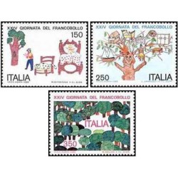 3 عدد تمبر روز تمبر - ایتالیا 1982