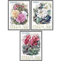 3 عدد تمبر گل ها - ایتالیا 1982