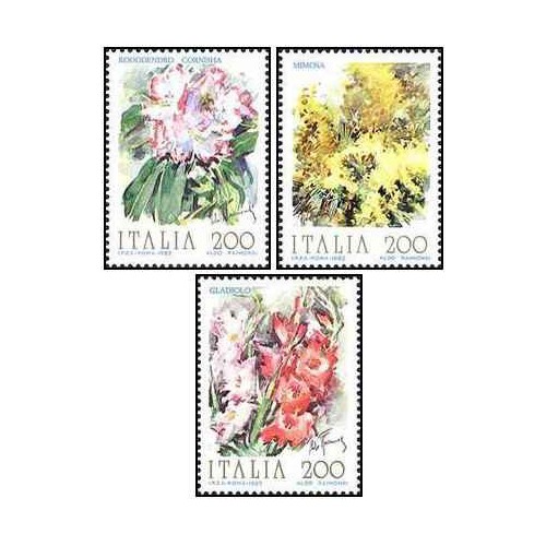 3 عدد تمبر گل ها - ایتالیا 1983 قیمت 5 دلار