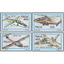 4 عدد تمبر هواپیماها - ایتالیا 1983