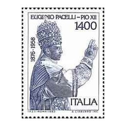 1 عدد تمبر بیست و پنجمین سالگرد درگذشت پاپ پیوس دوازدهم - ایتالیا 1983