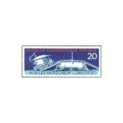 1 عدد  تمبر فضا - لونوخود یک - جمهوری دموکراتیک آلمان 1971