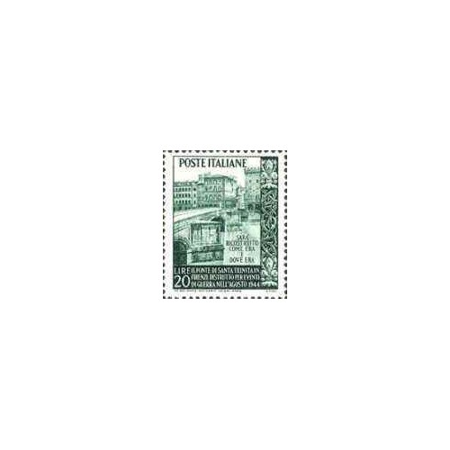 1 عدد تمبر بازسازی پل تثلیث مقدس - فلورانس، ایتالیا - ایتالیا 1949 قیمت 28 دلار