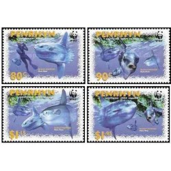 4 عدد تمبر WWF - خورشید ماهی اقیانوس - پنرین 2003