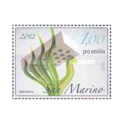 1 عدد تمبر پرو امیلیا - برای مناطق امیلی که توسط زلزله تخریب شده - سان مارینو 2012 ارزش روی تمبرها  1 یورو