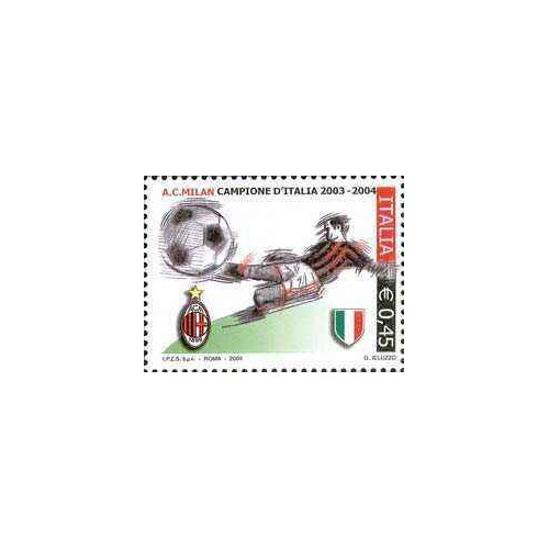 1 عدد تمبر قهرمان ملی فوتبال - میلان - ایتالیا 2004 ارزش روی تمبرها 0.45 یورو