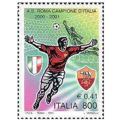 1 عدد تمبر قهرمان ملی فوتبال - رم  - ایتالیا 2001 ارزش روی تمبرها 0.41 یورو