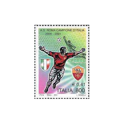 1 عدد تمبر قهرمان ملی فوتبال - رم  - ایتالیا 2001 ارزش روی تمبرها 0.41 یورو