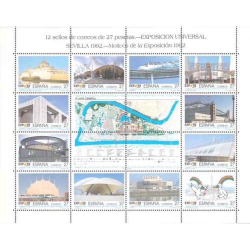 مینی شیت نمایشگاه جهانی، اکسپو سویل - اسپانیا 1992 قیمت 9 دلار