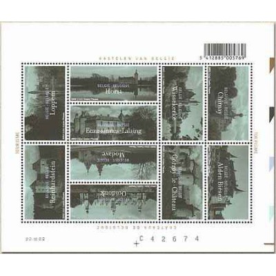 مینی شیت گردشگری - قلعه های بلژیک - بلژیک 2002 ارزش روی شیت 4.2 یورو