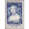 1 عدد تمبر مادام دو سویین - شهرت بخاطر نامه نگاری - فرانسه 1950