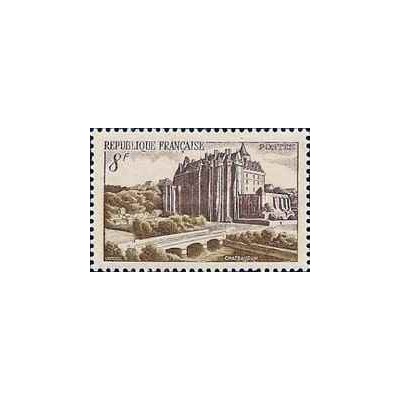 1 عدد تمبر توریسم -  شاتودون - فرانسه 1950