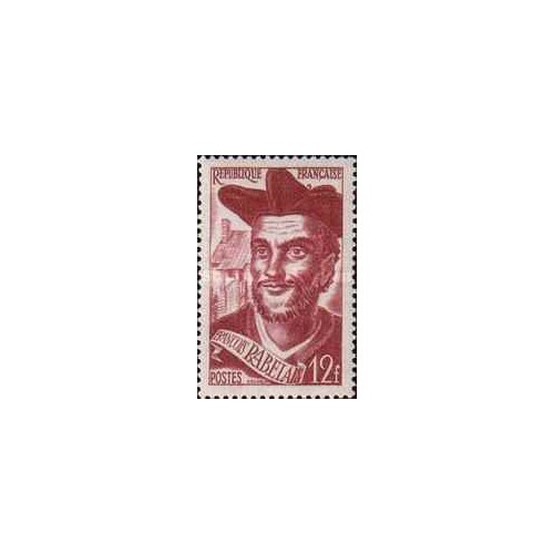 1 عدد تمبر فرانسوا رابله - نویسنده - فرانسه 1950