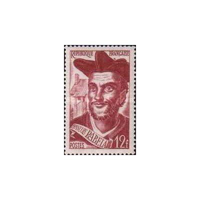 1 عدد تمبر فرانسوا رابله - نویسنده - فرانسه 1950