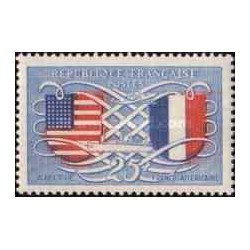 1 عدد تمبر دوستی فرانسه و آمریکا - فرانسه 1949