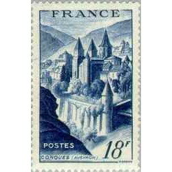 1 عدد تمبر صومعه کانکوئس - فرانسه 1948