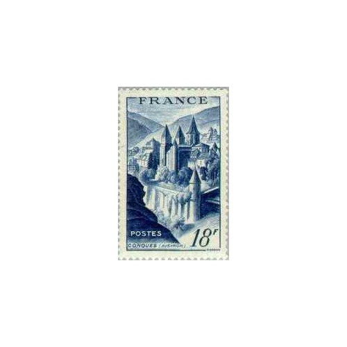 1 عدد تمبر صومعه کانکوئس - فرانسه 1948