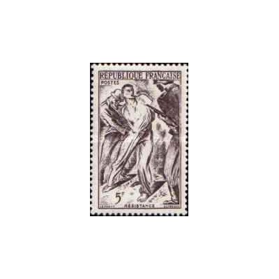 1 عدد تمبر نهضت مقاومت - فرانسه 1947