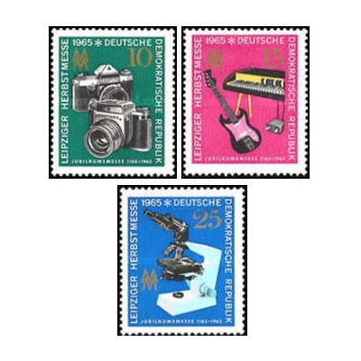 3 عدد  تمبر نمایشگاه پاییز لایپزیگ - جمهوری دموکراتیک آلمان 1965