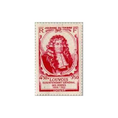 1 عدد تمبر خیریه - روز تمبر - فرانسوا تلیر - فرانسه 1947