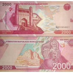اسکناس 2000 سام - ازبکستان 2021