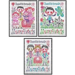 3 عدد  تمبر سال جهانی کودک -  مجارستان 1979