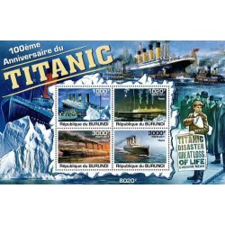 سونیرشیت یادبود صدمین سال حادثه کشتی تایتانیک - بروندی 2011 قیمت 11 دلار
