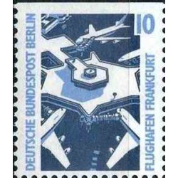 1 عدد تمبر سری پستی چشم اندازها - 10 فنیک - بالا بیدندانه - برلین آلمان 1988