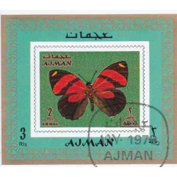 مینی شیت پروانه ها - با مهر CTO - پست هوائی - عجمان 1970