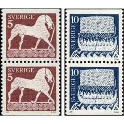 2 جفت تمبر  سری پستی - جفت بوکلت - سوئد 1973