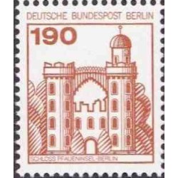 1 عدد تمبر سری پستی - قلعه ها و قصرها - 190 فنیک - برلین آلمان 1977