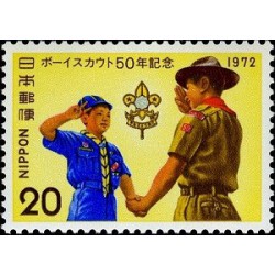 1 عدد تمبر  پنجاهمین سالگرد پیشاهنگی پسران ژاپنی - ژاپن 1972