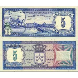 اسکناس 5 گولدن - آنتیلن هلند 1984