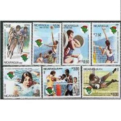 7 عدد تمبر بازیهای ورزشی آمریکائی- نیکاراگوئه 1982