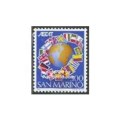 1 عدد تمبر ASCAT - سان مارینو 1982