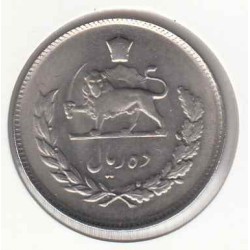 سکه ده ریال محمدرضا پهلوی 1350 بانکی با کاور - ح
