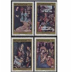 4 عدد تمبر کریستمس - نیکاراگوئه 1983