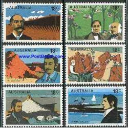 6 عدد تمبر سیاحان استرالیائی - استرالیا 1976
