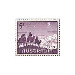 1 عدد تمبر کریستمس  - استرالیا 1959