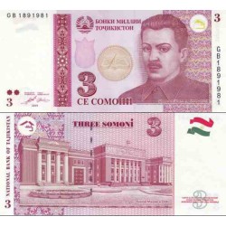اسکناس 3 سامانی - تاجیکستان 2010