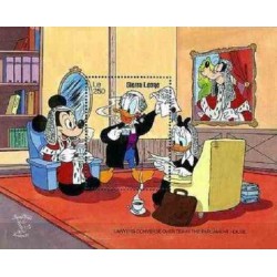 سونیرشیت نمایشگاه جهانی تمبر لندن - والت دیسنی - سیرالئون 1990  قیمت 5.6 دلار
