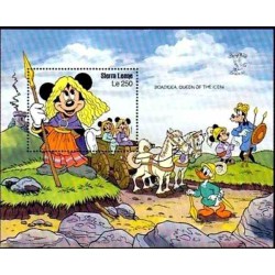 سونیرشیت نمایشگاه جهانی تمبر لندن - والت دیسنی - سیرالئون 1990  قیمت 6.7 دلار