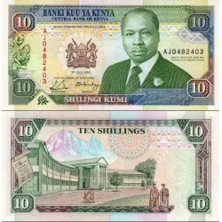 اسکناس 10 شیلینگ - کنیا 1990